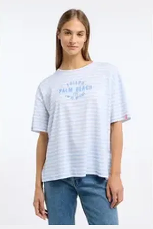 Frieda & Freddies Oversize-Shirt T-shirt blau 46