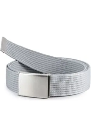 Ladeheid Stoffgürtel Herren Gürtel männlich Stoffgürtel Sackleinen P90 grau|silberfarben 125 cm