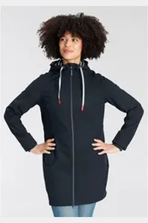 Polarino Softshelljacke Große Größen Logo auf dem Ärmel blau 40