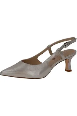 Caprice Pumps Leder Slingpumps silberfarben 40,5 EU