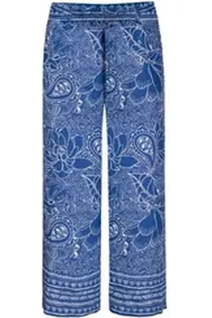 Bianca Culotte PARIGI mit angesagtem Druck und weitem Bein blau 42