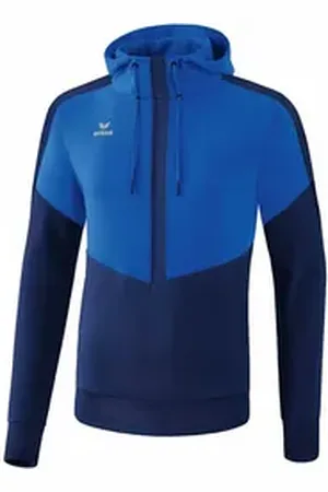 Erima Kapuzenpullover Kinder Kapuzensweat Squad blau 140