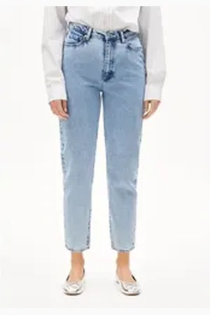 Armedangels Mom-Jeans MAIRAA Damen (Non-Stretch, 1-tlg., Mom Fit) fresh blue blau 34/34