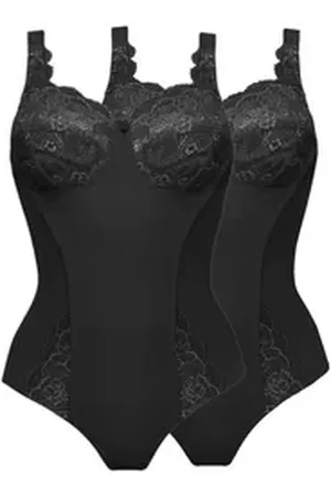 Susa Body 2er Pack Body ohne Bügel Latina (Spar-Set, 2-tlg) formendes Vorderfutter schwarz 75B