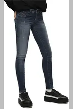 Diesel Jeansjeggings Livier-S 0687L Damen Jeans Hose Slim Jeggings blau W28