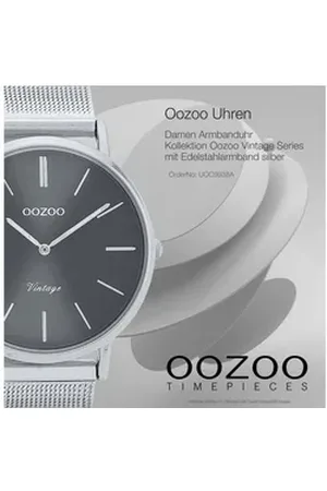 Oozoo Quarzuhr Damen Armbanduhr silber Analog, (Analoguhr), Damenuhr rund, mittel (ca. 36mm) Edelstahlarmband, Casual-Style silberfarben