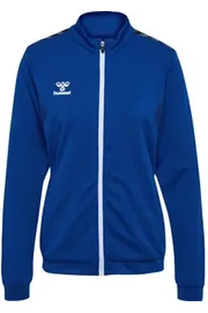 Hummel Trainingsjacke Damen Trainingsjacke hmlAuthentic Poly FZ Jacket 219984 blau L