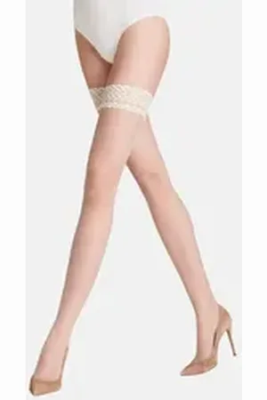 Falke Halterlose Strümpfe Shelina 12 Den (1-Paar) beige 10.5-11