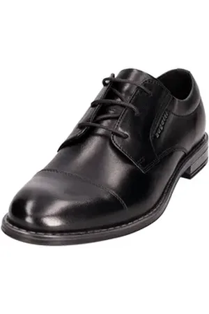 Bugatti Schnürschuh, Blockabsatz, Abendschuh, Festtagsschuh, Businessschuh, Logoprägung schwarz 41 EU