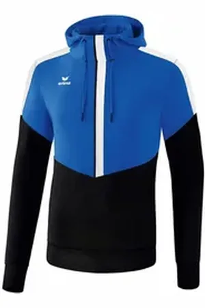 Erima Kapuzenpullover Kinder Kapuzensweat Squad blau|schwarz 128