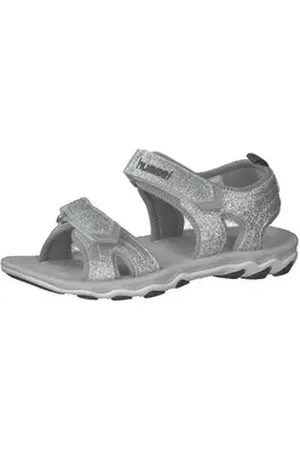 Hummel Kinder Sandale Sandal Glitter Jr 203306 Sandale silberfarben 32 EU