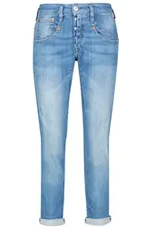 Herrlicher 5-Pocket-Jeans Damen Jeans SHYRA CROPPED ORGANIC COTTON (1-tlg) blau 27