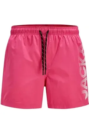 JACK & JONES Badeshorts JPSTMAUI JJSWIM SPLICE Logo AKM SN mit seitlichem Logo rosa S
