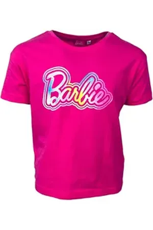 Barbie T-Shirt Mädchen Jersey Kurzarmshirt aus Baumwolle Gr. 104 - 140 cm rosa 140 cm