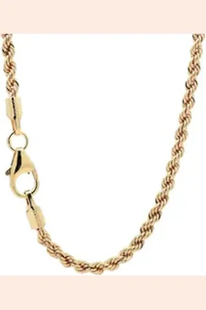 HOPLO Goldkette Goldkette Kordelkette Halskette Breite 2,1 mm 42 cm 585-14 Karat Gold, Made in Germany goldfarben 42 cm Damengröße