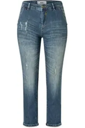 Mac Stretch-Jeans MONTANA green destroyed wash 2801-90-0333L D613 - VINTAGE blau W36 / LOL