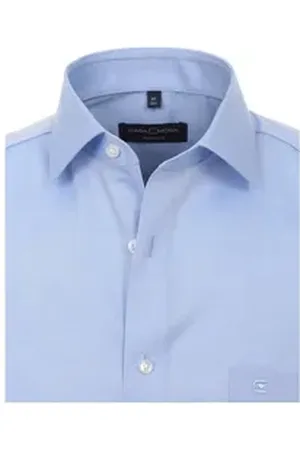 Casa Moda Kurzarmhemd Casamode Kurzarmhemd 1/2 Arm Modern Fit 8530 blau 44