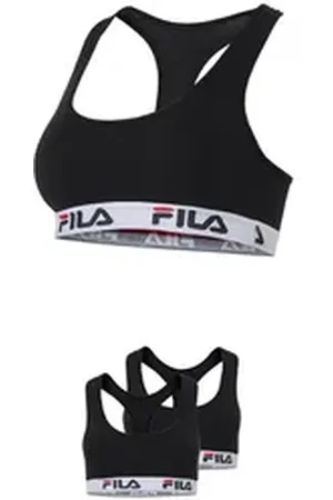 Fila Bustier Bra Woman (2er Pack) ohne Polsterung und ohne Bügel schwarz L