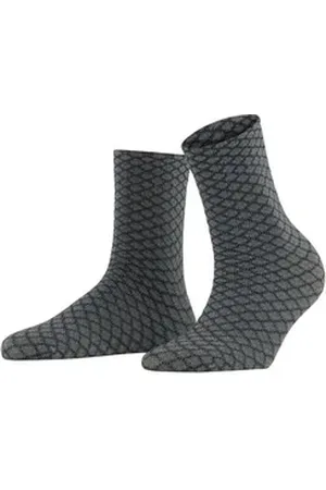Falke Feinsöckchen Gleaming Hive (1-Paar) mit nachhaltigem Garn schwarz 35-38