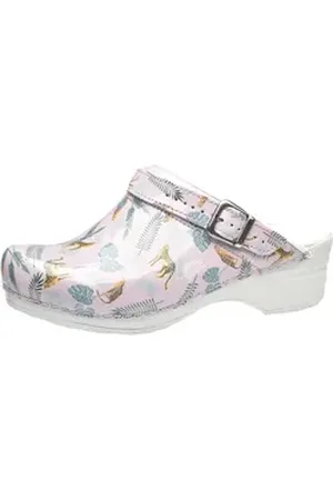 Sanita Animal Leopard Berufsschuh rosa 39