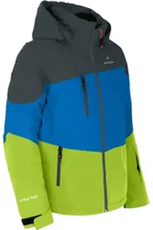 Bergson Skijacke VOLKER neo Kinder Skijacke, die perfekte Skijacke für junge Abenteurer, Normalgr blau 176