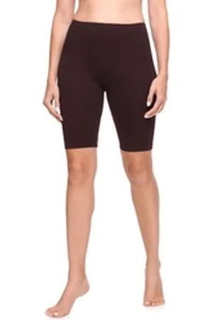 Ladeheid Leggings Damen Kurze Hose LA40-131 (1-tlg) elastischer Bund braun L