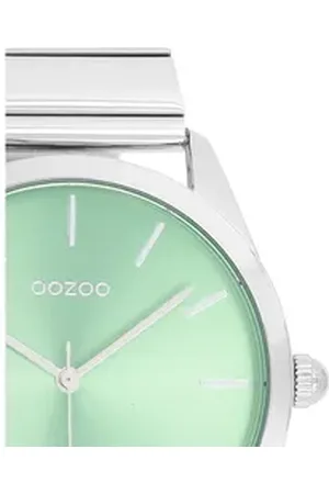 Oozoo Quarzuhr Unisex Armbanduhr Timepieces Analog, (Analoguhr), Damen, Herrenuhr rund, groß (ca. 40mm) Metallarmband, Casual-Style silberfarben