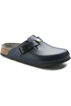 Birkenstock BOSTON ESD Pantolette antistatisch, aus Naturleder blau 41 EU
