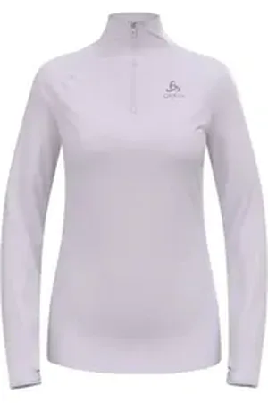 Odlo Langarmshirt Damen Laufshirt Axalp Ceramiwarm Midlayer 1/2 Zip 313551 lila L