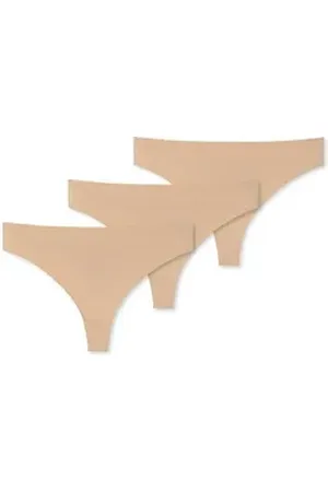 Schiesser String Invisible Soft (3-St) unterhose unterwäsche tanga beige 38