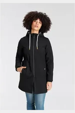 Polarino Softshelljacke Große Größen Logo auf dem Ärmel schwarz 46