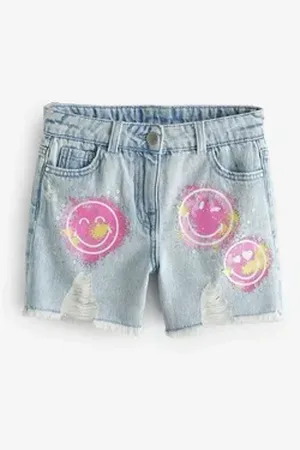 Next Jeansshorts Shorts mit Fransensaum (1-tlg) blau 98 (3 J.)
