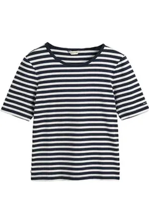 GANT T-Shirt 4203493 Damen T-Shirt gerippt aus Baumwolle mit Stretch L