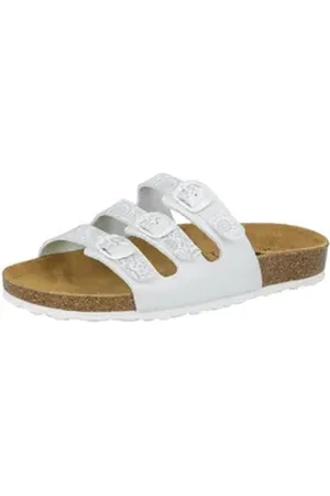 LICO Pantolette Bioline Flower Pantolette silberfarben|weiß 37 EU