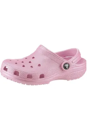 Crocs Classic K Clog, Sommerschuh, Hausschuh, Badeschuh mit schwenkbarem Fersenriemchen rosa 38 EU
