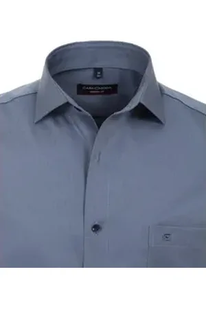 Casa Moda Kurzarmhemd Casamode Kurzarmhemd 1/2 Arm Modern Fit 8530 blau 40