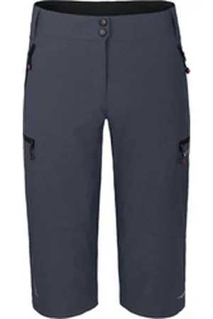 Bergson Outdoorhose VALLI Capri Damen 3/4 Radhose, robust, elastisch, Normalgrößen, grau/blau blau|bunt|grau 52