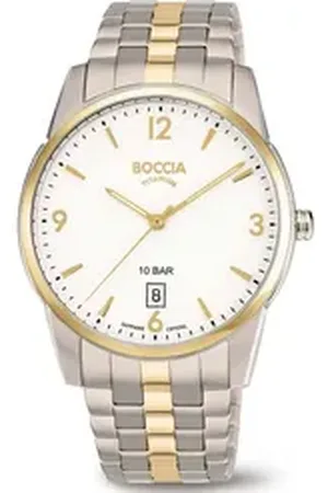 Boccia Titanium Boccia Quarzuhr Herrenuhr mit Darumsanzeige - Boccia Modell: 3632-02