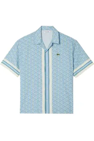 Lacoste Kurzarmhemd Monogramm Shirt blau M