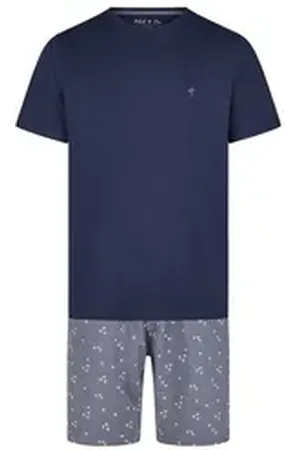 Phil & Co. Berlin Phil & Co. Pyjama Shorty - Kurzarm (2 tlg) Schlafmode Loungewear bequem kurzärmelig blau|bunt L