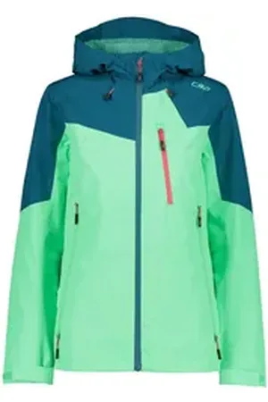 CMP Outdoorjacke Damen Wasserfeste Jacke Fix Hood Packable Jacket 31Z5396 grün 36