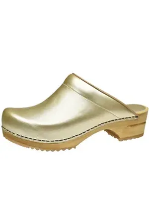 Sanita Wood Lotte Gold Clog 39 EU