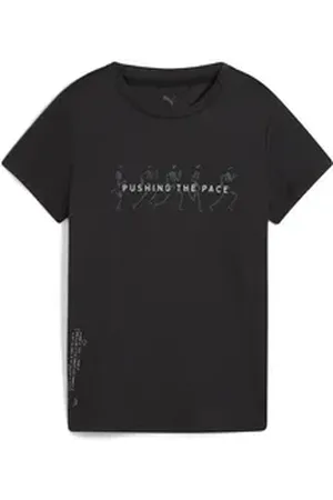 PUMA Laufshirt Lauf-T-Shirt mit Grafik und Slogan Damen schwarz XXL