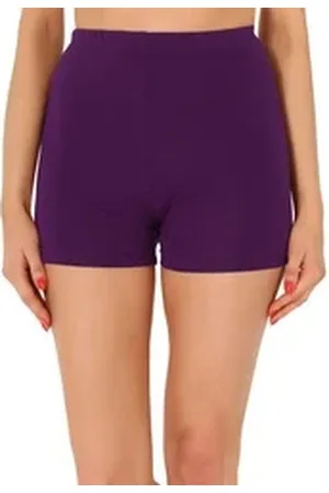 Merry Style Leggings Damen Shorts Radlerhose Hotpants MS10-391 (1-tlg) bequem, ohne Naht, elastischer Bund lila XS
