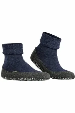 Falke Unisex Hausschuhe Wolle Cosyshoe SO CP Hausschuh blau 39-40 EU