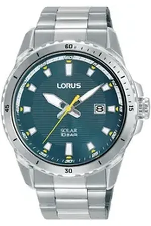 Lorus Solaruhr Sports RX369AX9, Armbanduhr, Herrenuhr, Edelstahlarmband, analog, Tag silberfarben