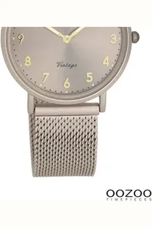 Oozoo Quarzuhr Unisex Armbanduhr Vintage, (Analoguhr) braun