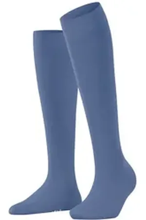 Falke Freizeitsocken Damen Kniestrümpfe Cotton Touch KH 46605 blau 35-38