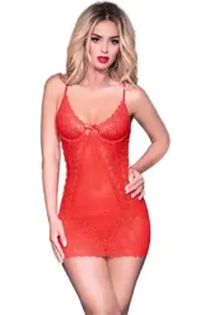 Chilirose Negligé - Babydoll CR3020 rot - (L/XL,S/M) rot S/M
