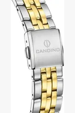 Candino Quarzuhr Herrenuhr Edelstahl silber gold, (Analoguhr), Herren Armbanduhr rund, Edelstahlarmband silber, gold, Casual silberfarben